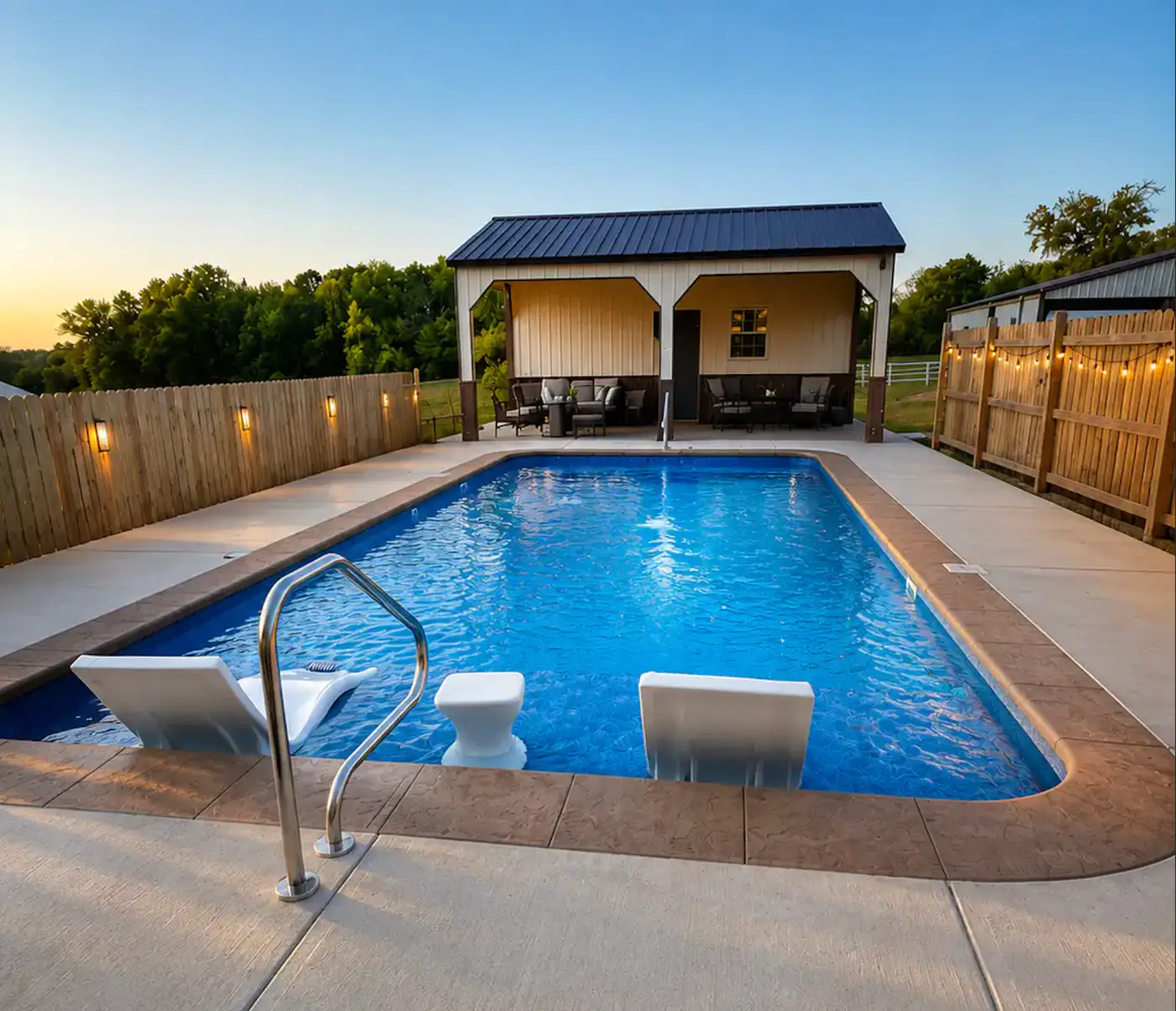 Central Arkansas inground vinyl pool builder project